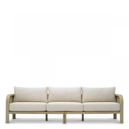 Canapea de exterior, Julian L, tec învechit culoarea nisipului (Viola), Dimensiuni: W. 283 | D. 86.5 | H. 88 | SD. 53 | SW. 267 | SH. 48 | AH. 69   [1]