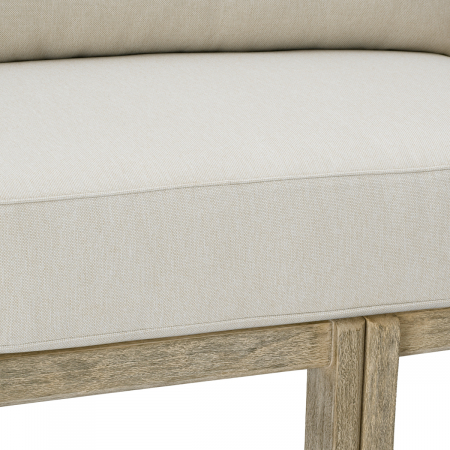 Canapea de exterior, Julian L, tec învechit culoarea nisipului (Viola), Dimensiuni: W. 283 | D. 86.5 | H. 88 | SD. 53 | SW. 267 | SH. 48 | AH. 69   [6]