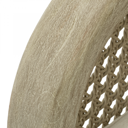 Canapea de exterior, Julian S teak invechit culoarea nisipului (Viola), Dimensiuni: W. 194 | D. 86.5 | H. 88 | SD. 53 | SW. 178 | SH. 48 | AH. 69   [6]