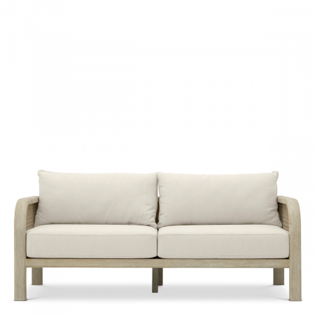 Canapea de exterior, Julian S teak invechit culoarea nisipului (Viola), Dimensiuni: W. 194 | D. 86.5 | H. 88 | SD. 53 | SW. 178 | SH. 48 | AH. 69   [1]