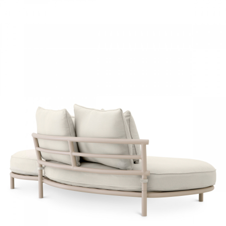 Canapea de exterior Laguno, dreapta, off-white/gri, Dims: W. 220 | D. 120 | H. 59 | SD. 96 | SH. 34  (CM) [4]