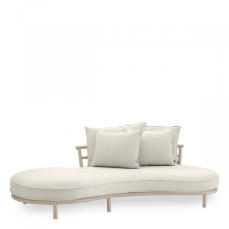 TERASA SI GRADINA - Canapea de exterior Laguno, dreapta, off-white/gri, Dims: W. 220 | D. 120 | H. 59 | SD. 96 | SH. 34  (CM)