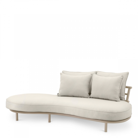 Canapea de exterior Laguno, dreapta, off-white/gri, Dims: W. 220 | D. 120 | H. 59 | SD. 96 | SH. 34  (CM) [2]