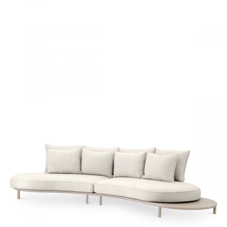 Canapea de exterior Laguno nisip lewis alb-gri/gri, Dims: W. 330 | D. 130 | H. 59 | SD. 97 | SH. 35  (CM) [2]