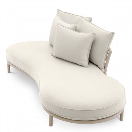 Canapea de exterior Laguno, stânga, off-white/gri, Dims: W. 220 | D. 120 | H. 59 | SD. 96 | SH. 34  (CM) [3]
