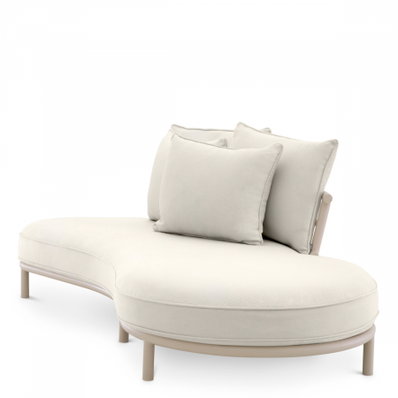 Canapea de exterior Laguno, stânga, off-white/gri, Dims: W. 220 | D. 120 | H. 59 | SD. 96 | SH. 34  (CM) [6]
