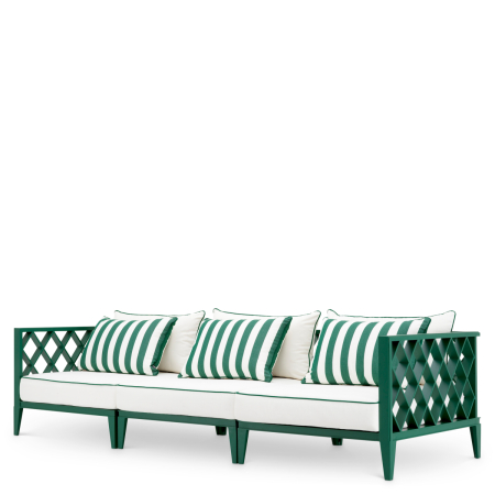 TERASA SI GRADINA - Canapea de exterior Ocean Club L verde blaise alb-galbui verde florent