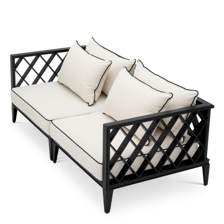 Canapea de exterior Ocean Club S din panza Sunbrella neagra [4]