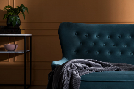 Canapea Diana 3H, Albastru verzui, 140x86x67 cm [2]