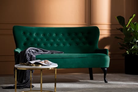 Canapea Diana 3H, Verde inchis, 140x86x67 cm [1]