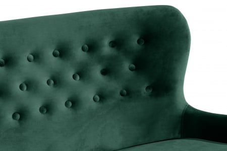 Canapea Diana 3H, Verde inchis, 140x86x67 cm [7]