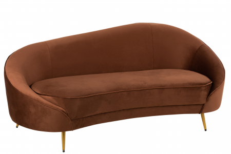 Canapele - Canapea Elisabeth, Textil/Lemn, Maro, 180x85x79 cm