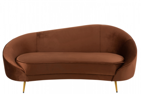 Canapea Elisabeth, Textil/Lemn, Maro, 180x85x79 cm [2]
