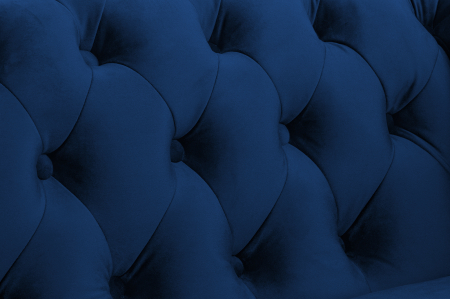 Canapea extensibila Chesterfield, 3 locuri, Albastru, 203x80x86 cm [8]