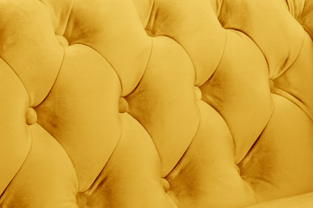 Canapea extensibila Chesterfield, 3 locuri, Galben, 203x80x86 cm [8]