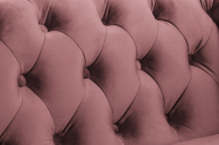 Canapea extensibila Chesterfield, 3 locuri, Roz, 203x80x86 cm [8]