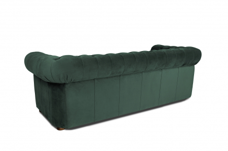 Canapea extensibila Chesterfield, 3 locuri, Verde, 203x80x86 cm [6]