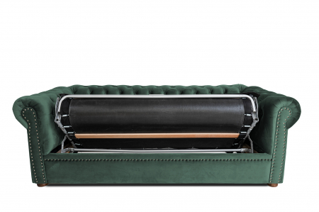 Canapea extensibila Chesterfield, 3 locuri, Verde, 203x80x86 cm [2]