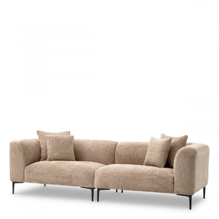 LIVING - Canapea Firenze lyssa, nisip, Dims: W. 252 | D. 99 | H. 75 | SD. 69 | SH. 48 | AH. 73  (CM)