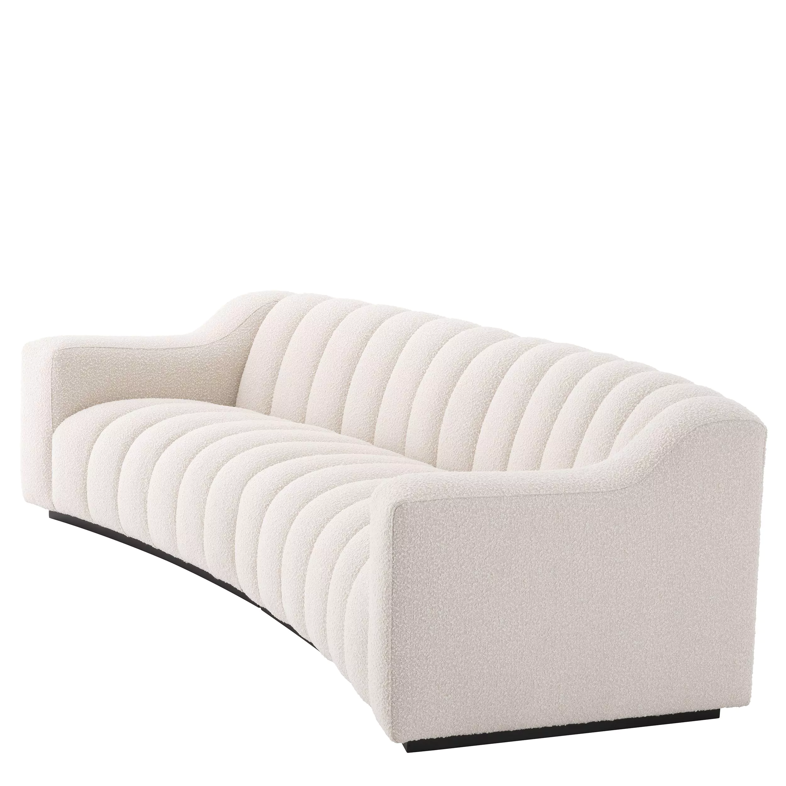 Canapea Kelly L bouclé crem, Dims: W. 300 | D. 115 | H. 78.5 | SD. 64 | SH. 47 | AH. 63  (CM) [2]