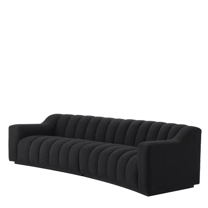 Canapele - Canapea Kelly L bouclé neagra