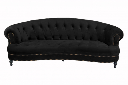 Canapele - Canapea Clara, Negru, 210x70x80 cm
