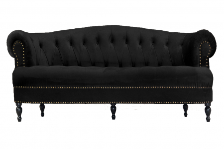 Canapea Clara, Negru, 210x70x80 cm [4]