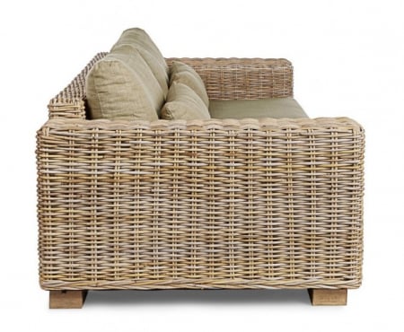 Canapea Leandro, Lemn de mango, Maro, 220x97x72 cm [4]