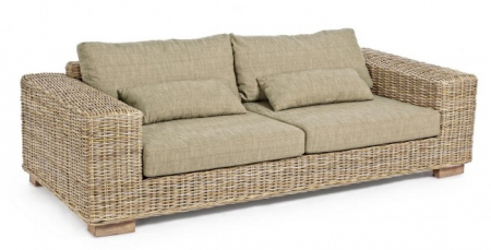 Canapea Leandro, Lemn de mango, Maro, 220x97x72 cm [1]
