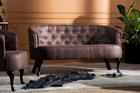 Canapea Mada, Maro Vintage, 140x74x68 cm