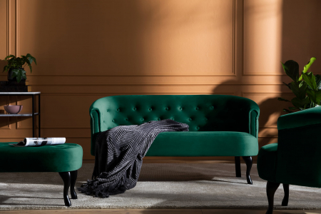 Canapea Mada, Verde inchis, 140x74x68 cm