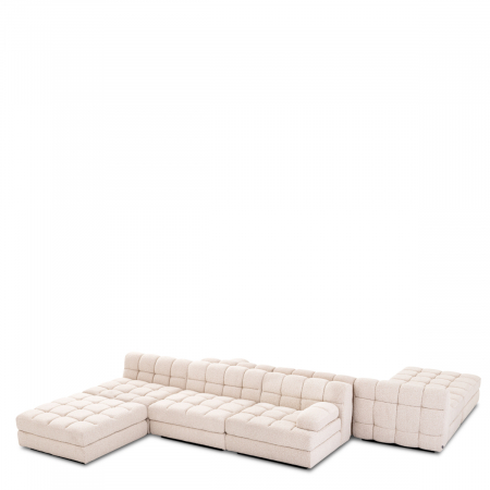 Canapea Modulară Dean bouclé crem - Stânga SALE % - Canapea Modulară Dean bouclé crem - Stânga