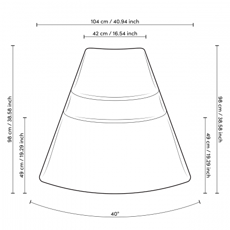 Canapea modulară Lindau colț exterior lyssa off-white, Dims: W. 104 | D. 98 | H. 68 | SD. 49 | SH. 42  (CM) [9]