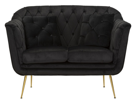 Canapea neagra Budapest cu perne 130x83x91 cm [1]