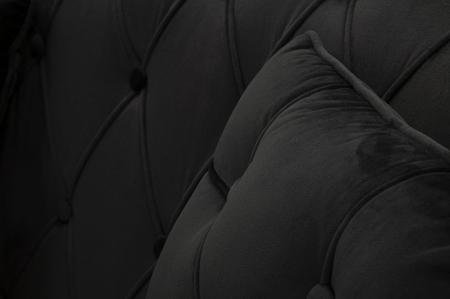 Canapea neagra Budapest cu perne 130x83x91 cm [7]