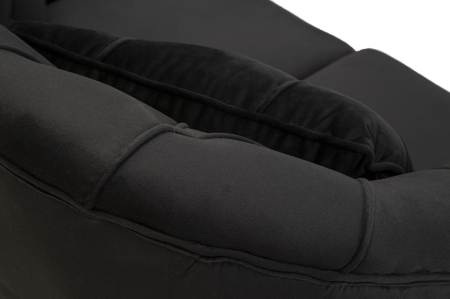 Canapea neagra Budapest cu perne 130x83x91 cm [8]