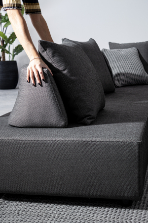 Canapea pentru exterior PIPER, aluminiu_stofa, gri, 200 cm [4]