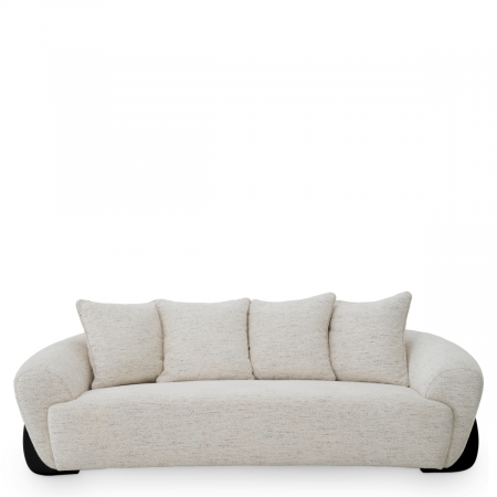 Canapea Siderno scoica off-white, Dims: W. 230 | D. 126 | H. 67 | SD. 71 | SH. 42 | AH. 54.5  (CM) [2]