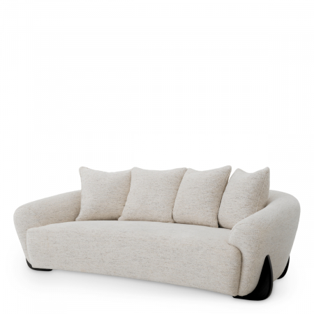 LIVING - Canapea Siderno scoica off-white, Dims: W. 230 | D. 126 | H. 67 | SD. 71 | SH. 42 | AH. 54.5  (CM)