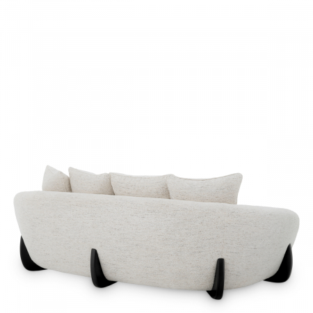 Canapea Siderno scoica off-white, Dims: W. 230 | D. 126 | H. 67 | SD. 71 | SH. 42 | AH. 54.5  (CM) [3]