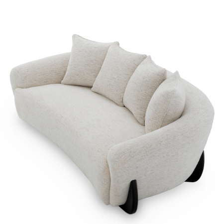 Canapea Siderno scoica off-white, Dims: W. 230 | D. 126 | H. 67 | SD. 71 | SH. 42 | AH. 54.5  (CM) [4]