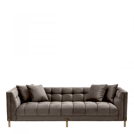 Canapea Sienna catifea gri savona, Dims: W. 231 | D. 95 | H. 68 | SD. 72 | SH. 43  (CM) [8]