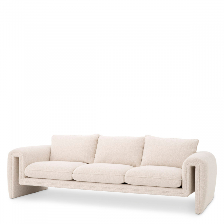 Canapea Tondo bouclé crem, Dims: W. 230 | D. 91.5 | H. 76 | SD. 63 | SH. 45 | AH. 60  (CM) SALE % - Canapea Tondo bouclé crem, Dims: W. 230 | D. 91.5 | H. 76 | SD. 63 | SH. 45 | AH. 60  (CM)