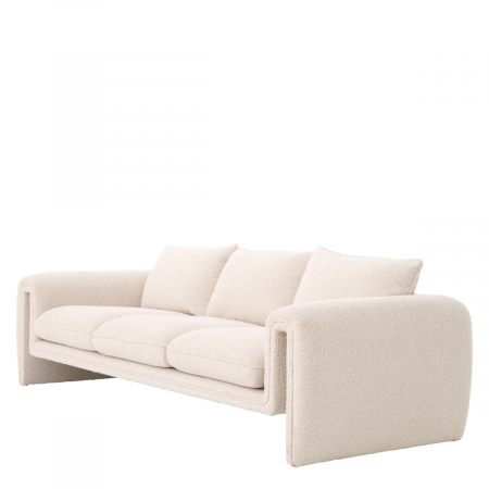 Canapea Tondo bouclé crem, Dims: W. 230 | D. 91.5 | H. 76 | SD. 63 | SH. 45 | AH. 60  (CM) [4]