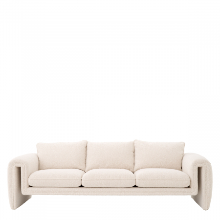 Canapea Tondo bouclé crem, Dims: W. 230 | D. 91.5 | H. 76 | SD. 63 | SH. 45 | AH. 60  (CM) [2]