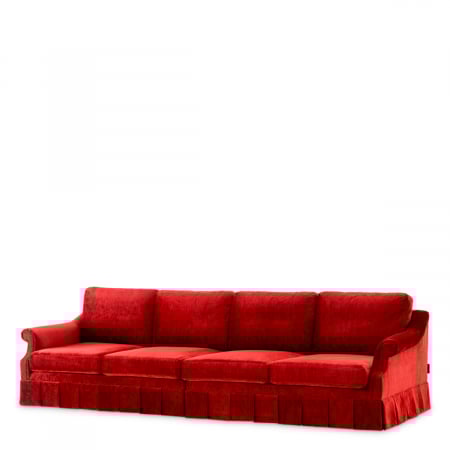 LIVING - Canapea Verplanck wrey, catifea rosie, Dims: W. 316 | D. 103 | H. 87 | SD. 60 | SW. 281 | SH. 45 | AH. 60  (CM)