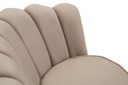 Canapea Vienna Plus, Lemn/Fier/Stofa, Crem/Auriu, 78x136x76 cm [2]