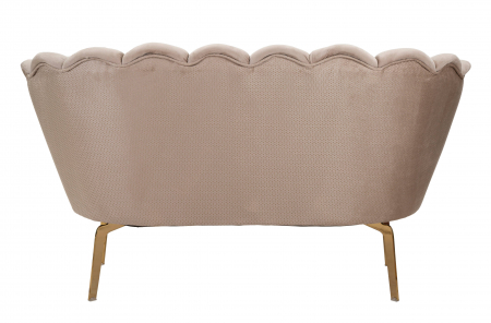 Canapea Vienna Plus, Lemn/Fier/Stofa, Crem/Auriu, 78x136x76 cm [3]