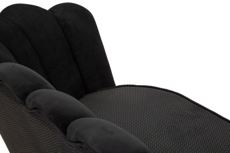 Canapea Vienna Plus, Lemn/Fier/Stofa, Negru/Auriu, 78x136x76 cm [2]