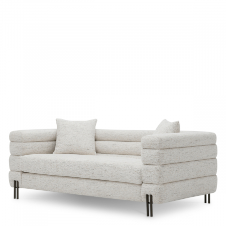 LIVING - Canapea York S, finisaj bronz off-white, Dims: W. 190 | D. 100 | H. 70 | SD. 68 | SW. 145 | SH. 45  (CM)